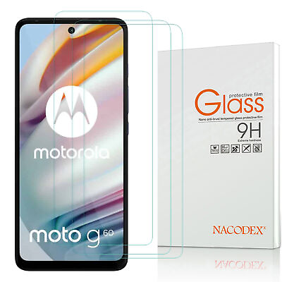 #ad 3 Pack For Motorola Moto G40 Fusion Moto G60 Tempered Glass Screen Protector $10.34