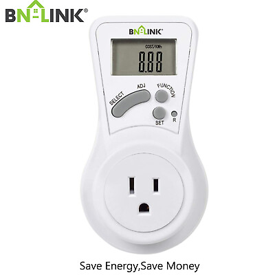 #ad #ad BN LINK Plug in Power Energy Watt Voltage Meter Electricity Usage LCD Monitor $13.99