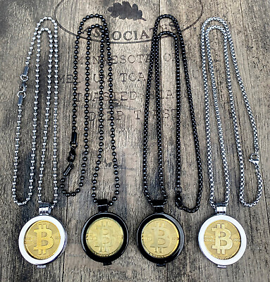 #ad 🔥 Casascius Authentic Custom Pendant Necklace 2013 1 Bit Coin Brass Redeemed $1249.99