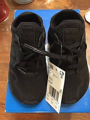 #ad Adidas Shoe Child Black Size 8.5 K $19.99