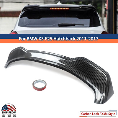 #ad Carbon Fiber Look Rear Roof Spoiler Wing For X3 F25 Hatchback 2011 2017 X3M Look $123.99