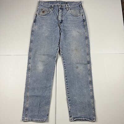 #ad Vintage Wrangler Twenty X Made In USA Light Wash Denim Jeans Blue Measure 32x31 $29.99