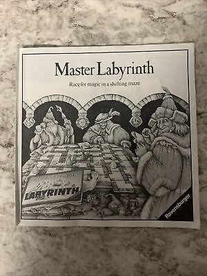 #ad Vintage Ravensburger Master Labyrinth Maze Board Game 1991 Instruction Manual $4.97