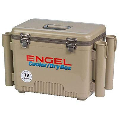 #ad UC19 19qt Leak Proof Air Tight Fishing Drybox Cooler with Built in Brown $171.86