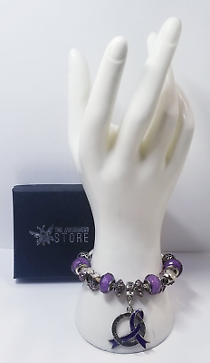 #ad The Awareness Store Alzheimer#x27;s Awareness Luxury Charm Bracelet $19.85