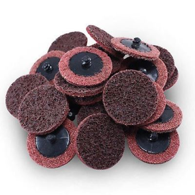 #ad 50PC 2quot; Medium Roll Lock Grinding Surface Conditioning Disc Non Woven MAROON $26.95