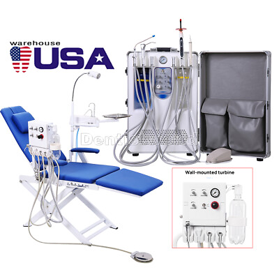 #ad Dental Portable Mobile Delivery Unit Rolling Case Compressor Chair Turbine Unit $1055.12