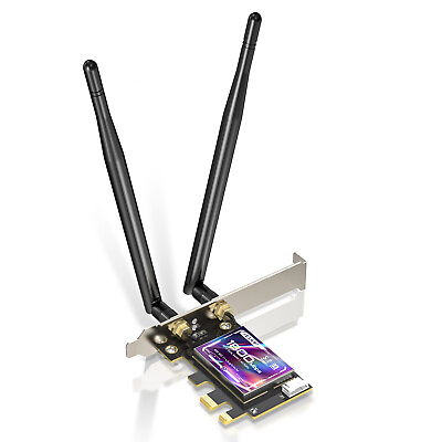 #ad Desktop PCI e Wireless Adapter Card WiFi 6 Dual Band 11AX 11AC BT5.2 RTL8852 $27.79
