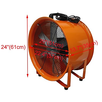 #ad 220V Axial Fan Cylinder Paint Fumes Blower Axial Flow Ventilator 20quot; Dia $236.55