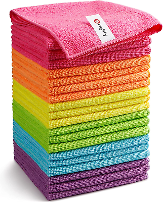 #ad Microfiber Cleaning Cloths Pack of 20 Highly Absorbent Cleaning Supplies Lint $14.88