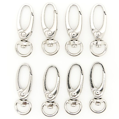 #ad 5pcs METAL OVAL LOBSTER SWIVEL CLASP 1.5quot; 37mm SIZE SILVER FOR BAG STRAP $7.25