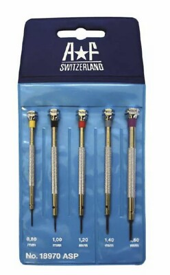 #ad 5Pc Set Professional Swiss AF Watch flat Slotted head blade Screwdriver Kit $19.94