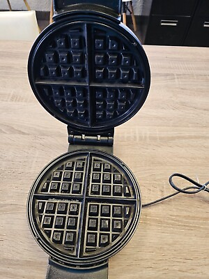 #ad Waffle Maker Graphite Grey Non Stick Belgian style Waffles Cooks In 5 7 Min $9.11