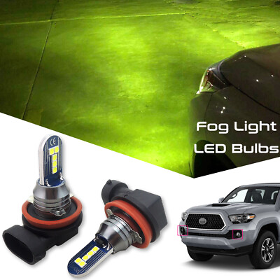 #ad 2x Extremely Bright Lemon Green Fog Lights LED Bulbs for Toyota Tacoma 2012 2020 $14.39