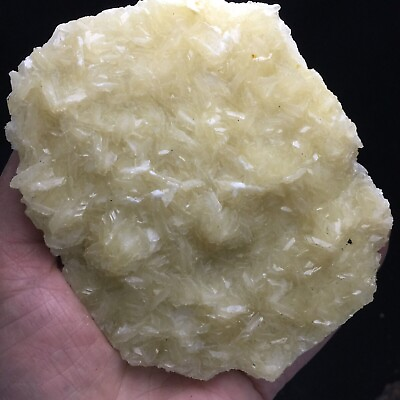 #ad 407g New Find Transparent Yellow Calcite Crystal Mineral Specimen China $46.15