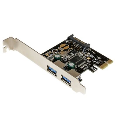 #ad StarTech.com 2 Port PCI Express PCIe SuperSpeed USB 3.0 Controller Card w SATA $36.51