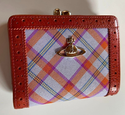 #ad Vivienne Westwood Wallet Bifold Check Cute Multicolor $128.00