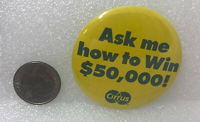 #ad Cirrus Mastercard Ask Me How To Win $50000 Advertising Pin $4.12