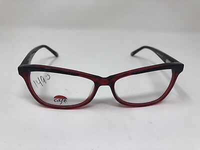 #ad Cafe Lunettes Eyeglasses Frame 3224 #2 Color Red Purple 53 15 135 YN13 $33.75