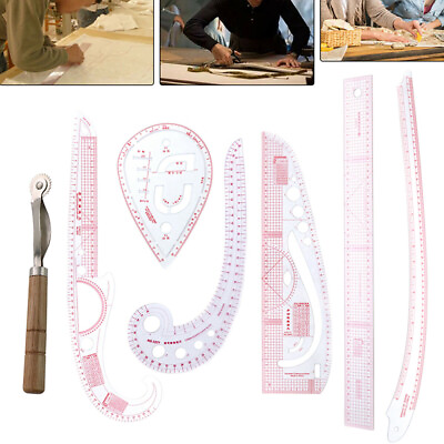 #ad 7 multifunction curve ruler drawing sewing clothes design tailor set lotON.8 F❤❤ $15.92