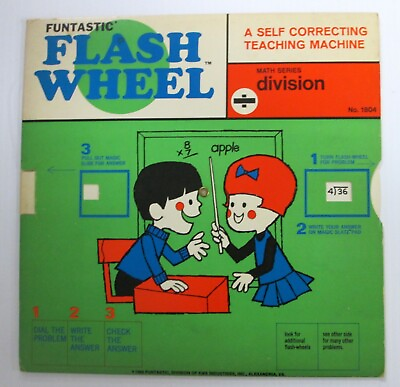 #ad Funtastic Flash Wheel DIVISION 1969 self correcting teaching machine a7081 $25.00