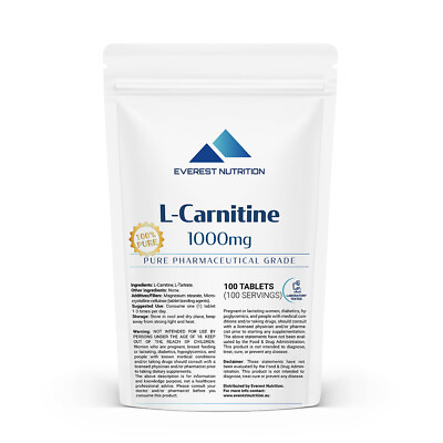 #ad L Carnitine Carnitine tablets 1000mg Fatburner Antioxidant Metabolism Immunity $10.44