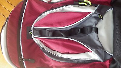 #ad Backpack Book Bag Black Red Organizer pocket padded back Gently used $8.45