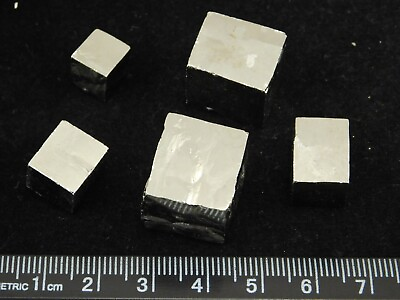 #ad Lot of FIVE Nice and 100% Natural Pyrite Crystal CUBES From Spain 52.4gr $17.99
