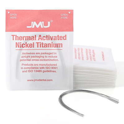 #ad 100PCS Ortho NiTi Archwire Thermal Activated Natural Round Rectangular Full Size $20.69