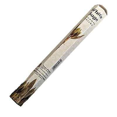 #ad Kamini White Sage Incense Sticks Hex Tube 20 Sticks Hand Rolled in India $1.99