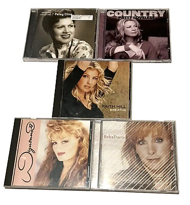 #ad Lot of 5 Female Country Artists All 5 Like New Condition $10.99