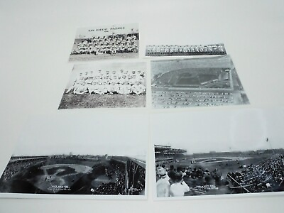 #ad Lot of 6 Vintage Baseball Photos Unknown Age Estate Sale Cubs White Sox $299.95