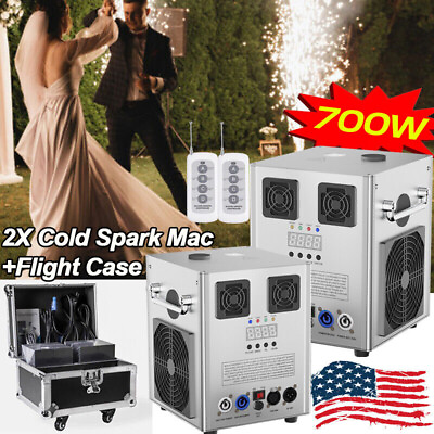 #ad 2PC 700W Cold Spark Machine Stage Effect Firework Mac DMX DJ Event WeddingCase $515.99