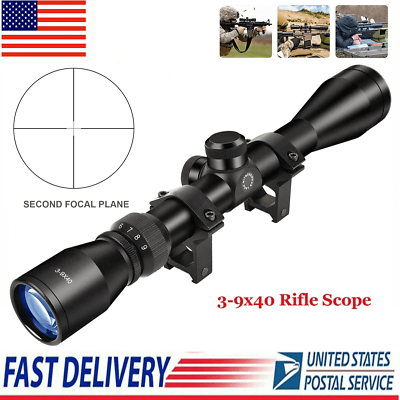 #ad 3 9x40 Rifle Scope Optics R4 Reticle Mil Dot Crosshair Air Tactical Scope $34.95