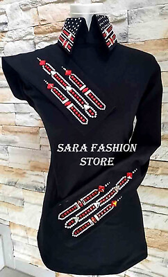 #ad BLACK Retro Shirts .Western women show shirt Showmanship shirt Horseman shirt $140.00