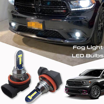 #ad 2pcs Extremely Bright HID White Fog Lights LED Bulbs for Dodge Durango 2014 2020 $14.39