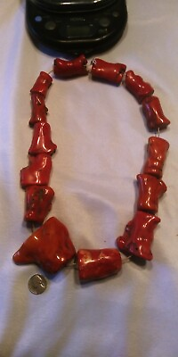 #ad Hugh Dyed treated Natural Red Coral 654 Gm what you see is what you get $166.56