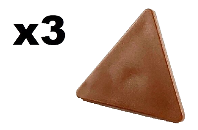 #ad LEGO Reddish Brown Road Sign 2 x 2 Triangle with Open O Clip Building Piece RB02 $1.95