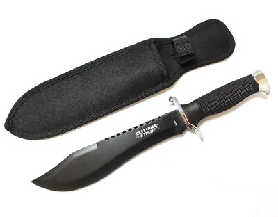 #ad 13quot; BOWIE SURVIVAL HUNTING KNIFE w SHEATH Military Combat Fixed Blade Tactical $16.50