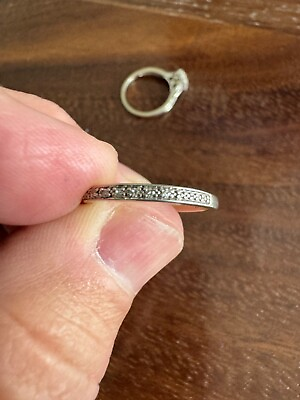 #ad 10k white gold wedding ring set size 3 marked keepsake 10k 3.5 grams women#x27;s $129.99