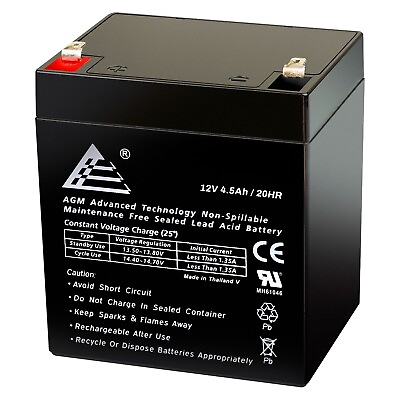 #ad 12V 4.5Ah Rechargeable Battery for djw12 4.5 LiftMaster 485LM $21.99