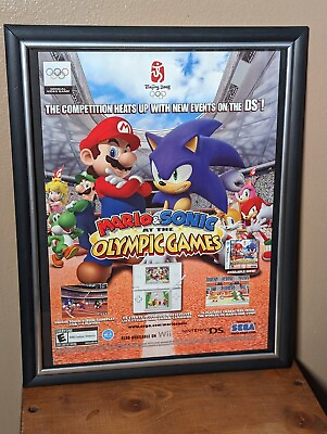 #ad Mario And Sonic At The Olympic Games Vintage Promo Ad Print Poster Art 6.5 10in $14.99