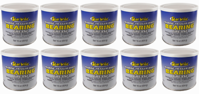 #ad 10 Pack of Star Brite Wheel Bearing Marine Grease 16oz Can STA 26016 $89.95