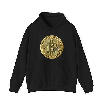 #ad Bitcoin Black Unisex Heavy Blend™ Hooded Sweatshirt $38.43