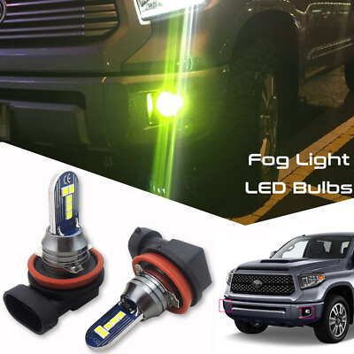 #ad 2x Extremely Bright Lemon Green Fog Lights LED Bulbs for Toyota Tundra 2014 2020 $14.39
