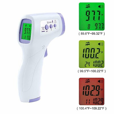 #ad Large LCD Digital Infrared Thermometer Non contact Forehead Baby Temperature Gun $6.99