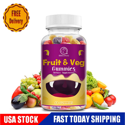 #ad Veggie amp; Fruit Gummies All Natural Balance Diet Rich in Vitamin Boost Energy $13.49