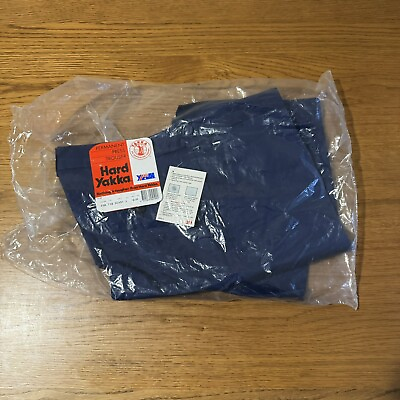 #ad Hard Yakka Permanent Press Plain Front Blue Work Trouser Pants Men#x27;s 87R NWT AU $49.95