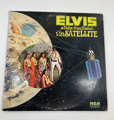 #ad Elvis LP Aloha From Hawaii Via Satelite RCA 1973 2 Disc Set with B Side Record $9.49