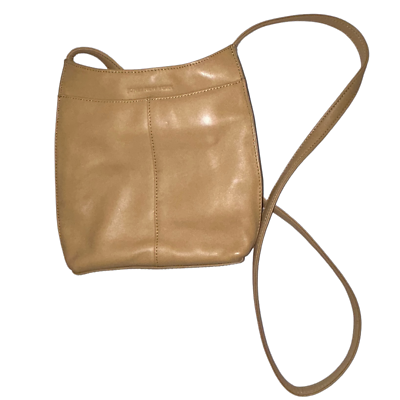 #ad Womens Purse Ladies Jones New York Camel Handbag Leather Vintage $19.75
